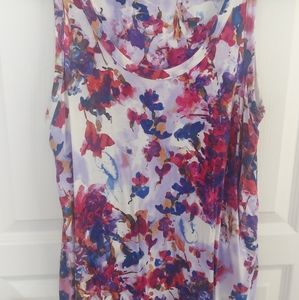 Loveapella Multicolored Floral Tank-Size Extra Large